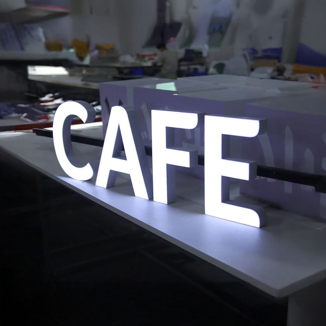 Metal Frontlit & Backlit Sign