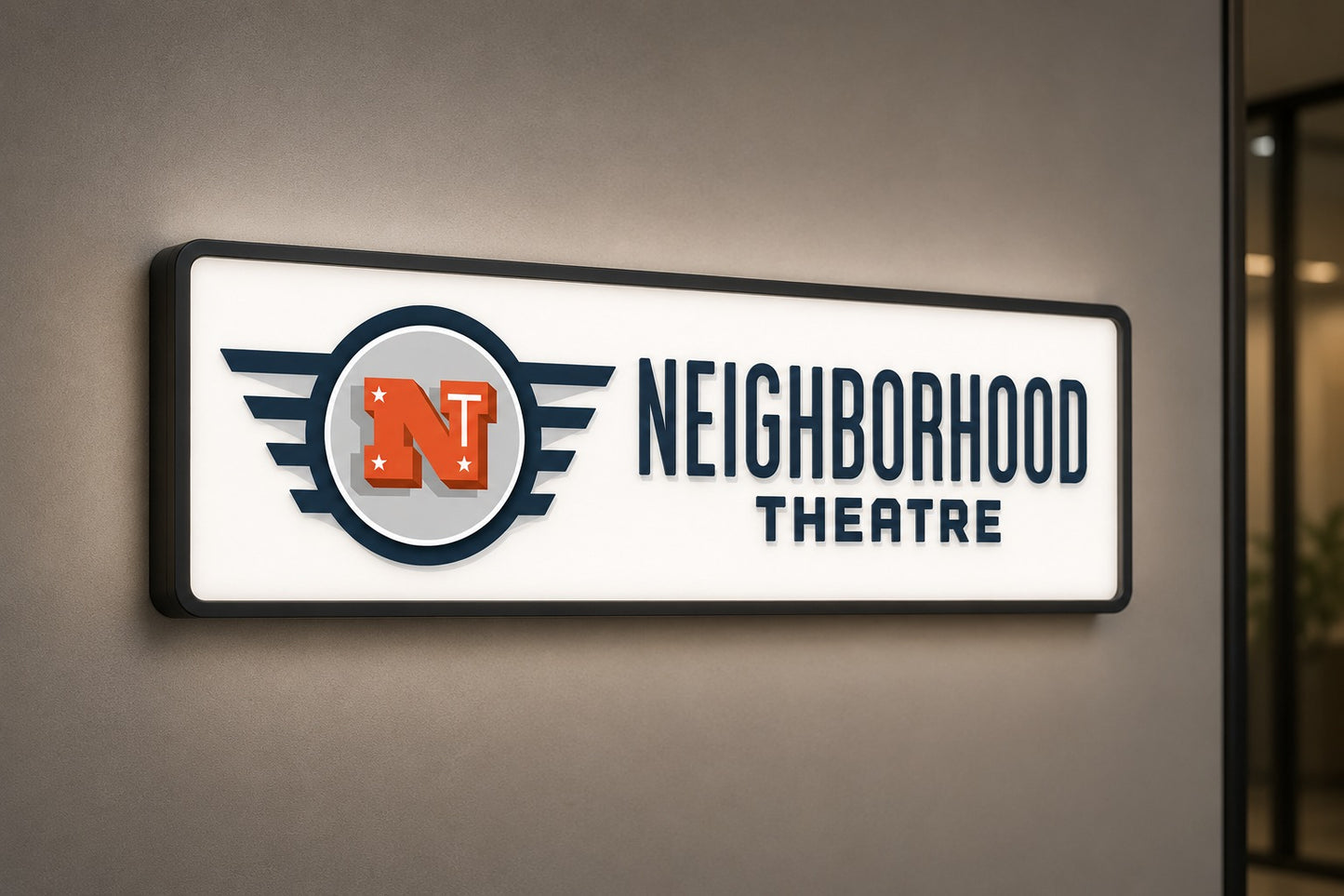 Custom Light Box Sign - Neighbor Hood Theatre - Dan Merker