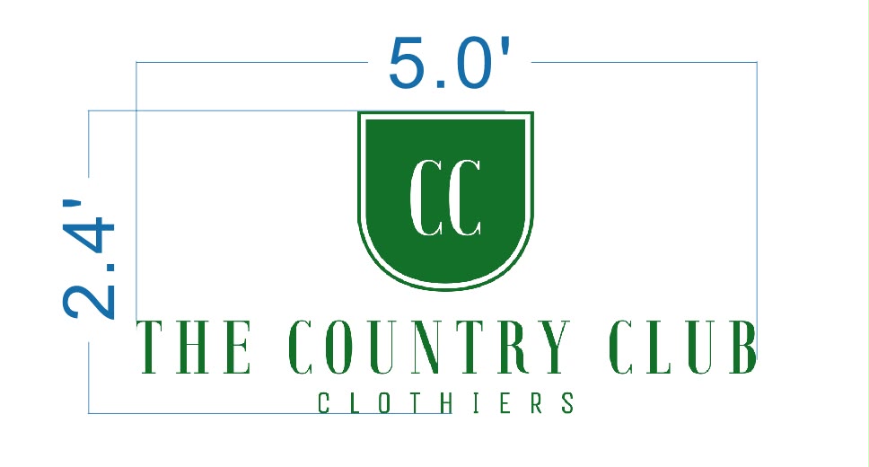 Custom Non Lit Sign For The Country Club Clothiers