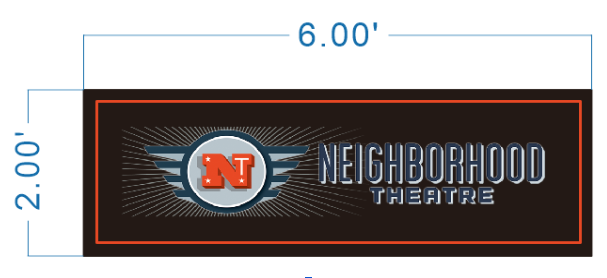 Custom Acrylic Backlit Sign - Neighbor Hood Theatre - Dan Merker